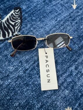 PacSun Gold Metal Frame Sunglasses with Black Lenses